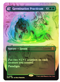 Germination Practicum - Foil - Borderless Secrets of Strixhaven MTG - Image 1