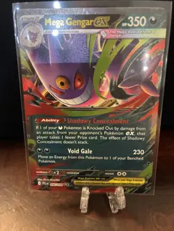 Mega Gengar ex 056/094 Me02: Phantasmal Flames Holo NM Pokemon - Image 1