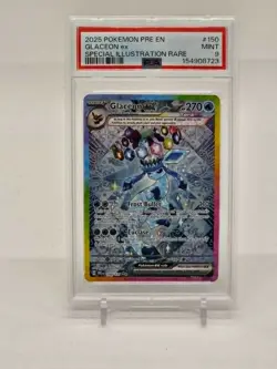 PSA 9 2025 Pokemon Prismatic Evolutions Glaceon ex #150/131 - Image 1