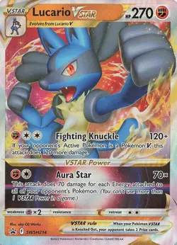 Lucario VSTAR SWSH214 Holo Promo Sword & Shield Promo Pokemon Near Mint - Image 1