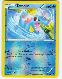 Totodile - Reverse Holo - 15/119 Phantom Forces - Pokemon TCG - 2014 - Image 1