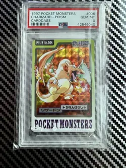 1997 Pocket Monsters Carddass Charizard Prism #006 PSA 10 GEM MINT 🔥 Pop 99 - Image 1