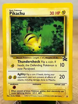 Wizards Black Star Promos Pikachu 27 Promo Pokemon LP - Image 1