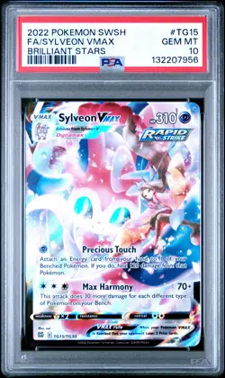 2022 POKEMON SWORD & SHIELD BRILLIANT STARS #TG15 FULL ART/SYLVEON VMAX PSA 10 - Image 1