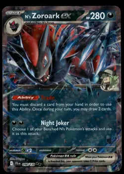 N'S ZOROARK EX 098/159 DOUBLE RARE JOURNEY TOGETHER POKEMON NEAR MINT - Image 1