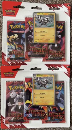 2 x Pokemon TCG Destined Rivals Triple Blister - 6 Booster Packs - Brand New - Image 1