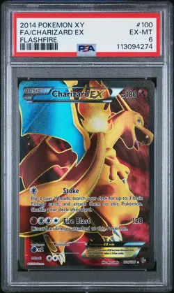 2014 POKEMON FLASHFIRE CHARIZARD EX #100 HOLO PSA 6 EX #113094269 - Image 1