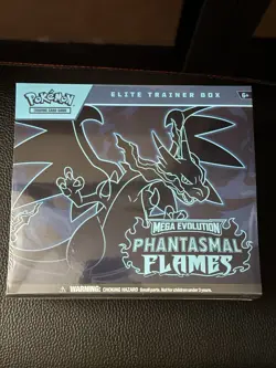 Pokemon TCG Mega Evolution Phantasmal Flames Elite Trainer Box - Image 1