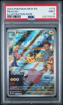 PIKACHU 173/165 PSA 9 POKEMON 151 ILLUSTRATION RARE POKEMON CARD ENGLISH - Image 1