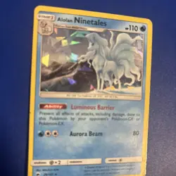 Alolan Ninetales 28/147 Cracked Ice Holo Burning Shadows Pokemon TCG LP - NM - Image 2