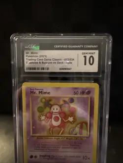 Pokemon Mr. Mime Holo #013/034 TCG Classic CLB CGC 10 Gem Mint 2023 English Card - Image 2