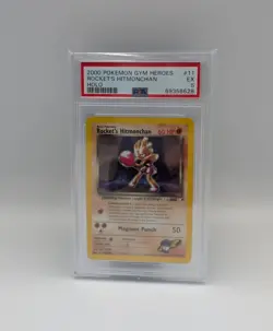 Pokemon Gym Heroes Rocket's Hitmonchan Holo #11 PSA Grade 5 Excellent 2000 - Image 1