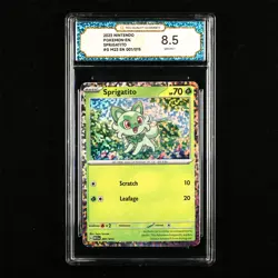 TQG 8.5 NM-MT+ 2023 Pokemon ENG Sprigatito #G M23 EN 001/015 - Image 1