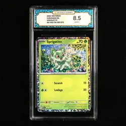 TQG 8.5 NM-MT+ 2023 Pokemon ENG Sprigatito #G M23 EN 001/015 - Image 2