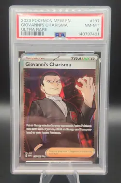 2023 Pokemon Giovanni's Charisma 197/165 Sv: Scarlet & Violet 151 Holo - Image 1
