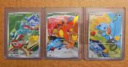 Pokemon First Partner Illustration Collection MEP Bulbasaur Charmander Squirtle - Image 1