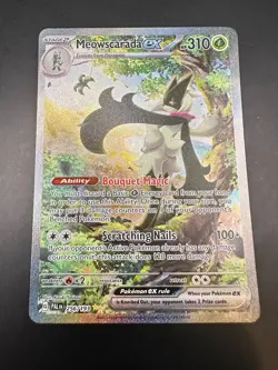 Pokemon Meowscarada EX TCG Holo Card 256/193 Sv02 Paldea Evolved - Image 1