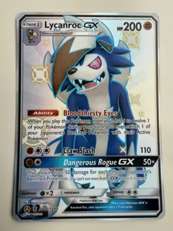 2019 Pokemon SM Hidden Fates Lycanroc GX Shiny Vault Rare #SV66/SV94 - Image 1