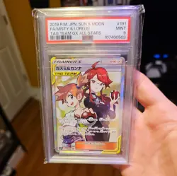 Pokemon Japanese Misty & Lorelei 191/173 Tag Team Gx All Stars PSA 9 - Image 1