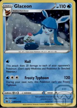 Glaceon SWSH192 Cosmos Holo (Swirl - Right Cheek) Sword & Shield Promo NM/M - Image 3