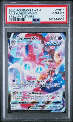 Sylveon Vmax TG15 Trainer Gallery Brilliant Stars Pokemon English PSA 10 GEM - Image 1