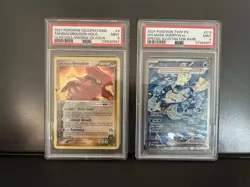PSA 9 Pokemon Lot Groudon Celebrations Holo + Ogerpon ex SAR 213/167 TWM - Image 1
