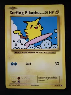 Surfing Pikachu Secret Rare - 2016 Pokemon XY Evolutions 111/108 NM - Image 1