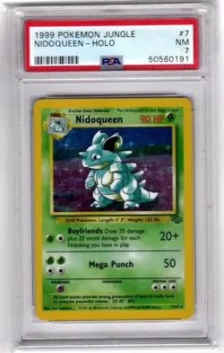 Pokemon Jungle Nidoqueen Holo #7 PSA Grade 7 Near Mint 1999 - Image 2
