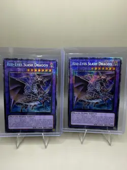(2) Red-Eyes Slash Dragon MP25 1st Edition Secret Rare Yu-Gi-Oh Near Mint Lot - Image 1