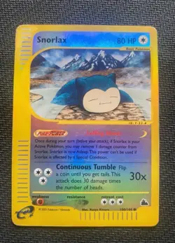 Pokemon Card-Snorlax-Skyridge-100/144-HoloReverse-ENG - Image 1