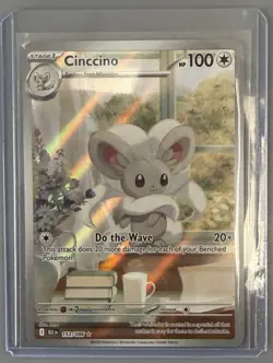Pokemon TCG Cinccino 153/086 Full Art Holo Black Bolt Rare Illustration Card - Image 1