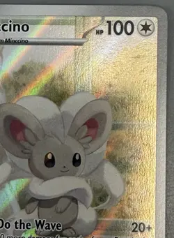 Pokemon TCG Cinccino 153/086 Full Art Holo Black Bolt Rare Illustration Card - Image 5