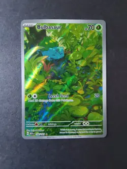 Bulbasaur 166/165 Holo Illustration Rare Scarlet & Violet 151 Pokemon Card - Image 1