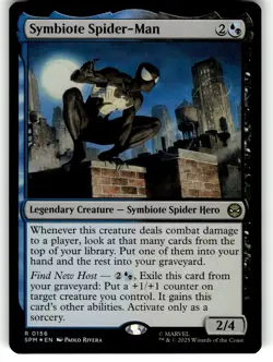 Magic The Gathering Marvel's Spider-Man Card #156 Symbiote Spider-Man FOIL - Image 1