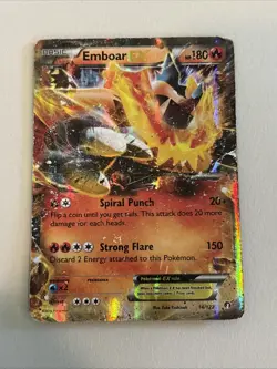 Pokemon TCG Emboar EX Breakpoint Holo Rare Card 14/122 DMG - Image 1