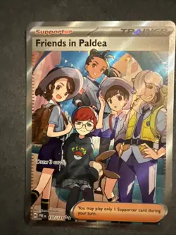 Pokemon TCG Trainer Friends in Paldea Ultra Rare Holo Card 137/131 Prismatic - Image 1