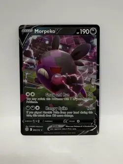 Pokemon TCG Morpeko v Holo Ultra Rare Card Brilliant Stars 095/172 - Image 1