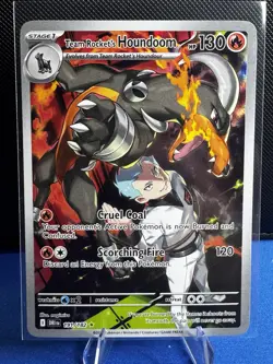 Pokemon TCG Team Rockets Houndoom Illustration Rare Card 191/182 Destined Rivals - Image 1