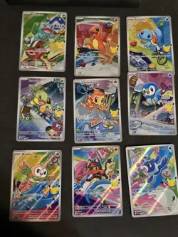 Pokemon 2026 First Partner Illustration Collection Series 1 Promo Set (9 Cards) - Image 1