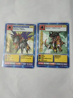 Bandai Digimon CCG MetalGreymon & Greymon 1999 Card Lot - Image 1