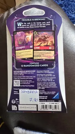 Disney Lorcana TCG *Ursula's Return Sleeved Booster Pack* 12 Cards - Image 2