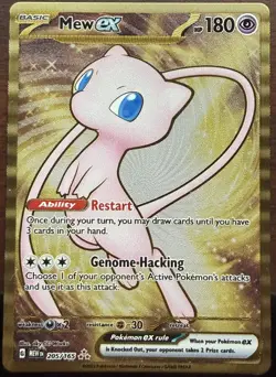 Mew ex Hyper Rate Metal Card 205/165 Near Mint Condition - Image 1