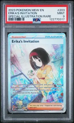 ERIKA’S INVITATION 203/165 PSA 9 POKEMON 151 SIR POKEMON CARD ENGLISH - Image 1