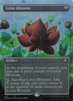 Lotus Blossom (Borderless) Dominaria Remastered Foil Rare #451 NM MTG - Image 1