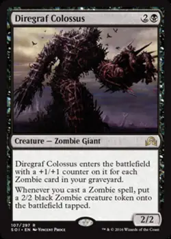 1 x Diregraf Colossus - Foil - Shadows Over Innistrad - Heavy Play - MTG - Image 1