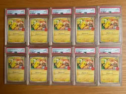 PSA 10 Pikachu 2025 McDonald's Promo 020/M-P Japanese Pokemon Card set of 10 - Image 1