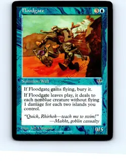 Floodgate Blue Uncommon Mirage MTG LP Exc+/NM - Image 1