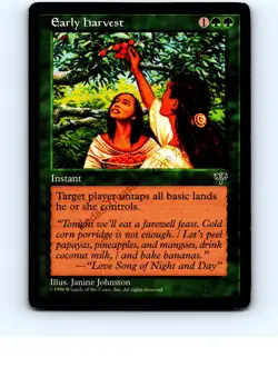 Early Harvest Green Rare Mirage MTG MP VG+/Exc - Image 1