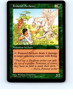 Femeref Archers Green Uncommon Mirage MTG NP Near Mint or Better - Image 1