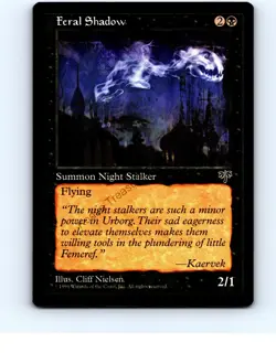 Feral Shadow Black Common Mirage MTG NP Near Mint or Better - Image 1